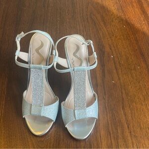 Nina Silver Glitter Heels